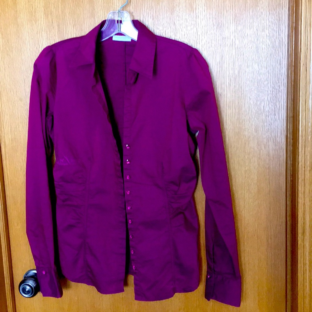 Purple button down shirt